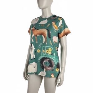 Green Animal Print T-Shirt graphic tee